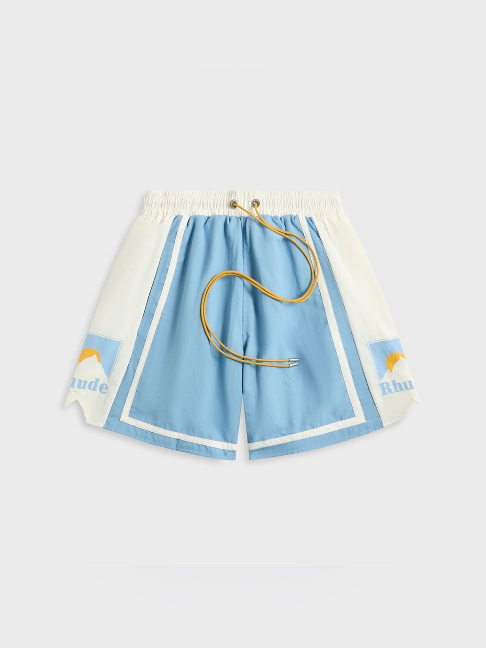 RHUDE Moonlight Short Size Large ‘Powder Blue / Off White’ Logo Shorts Designer.